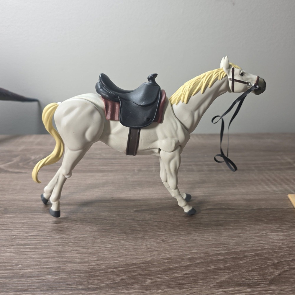 Anime Figma 246 Horse White Movable Aciton Figure Painted Pvc Toys Model